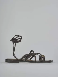 Outlet Sandalo tacco 1 cm testa pelle Donna Sandali Tacco Basso