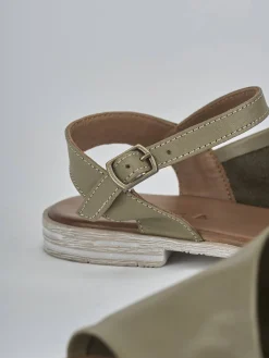 Hot Sandalo tacco 1 cm pelle Donna Sandali Tacco Basso