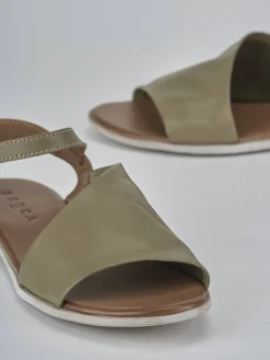 Hot Sandalo tacco 1 cm pelle Donna Sandali Tacco Basso