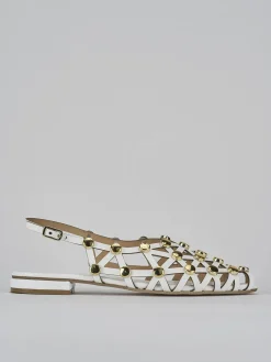 New Sandalo tacco 1cm pelle Donna Sandali Tacco Basso