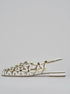 New Sandalo tacco 1cm pelle Donna Sandali Tacco Basso