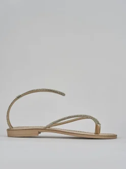 Hot Sandalo tacco 1cm pelle Donna Sandali Tacco Basso