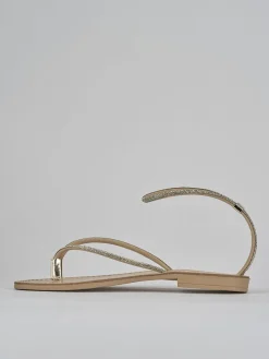 Hot Sandalo tacco 1cm pelle Donna Sandali Tacco Basso