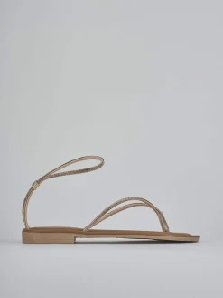 Clearance Sandalo tacco 1cm pelle Donna Sandali Tacco Basso