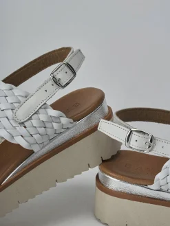 Outlet Sandalo zeppa 3 cm pelle Donna Sandali Zeppa