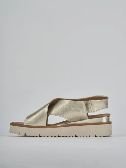 Clearance sandalo zeppa 3 cm platino Donna Sandali Zeppa