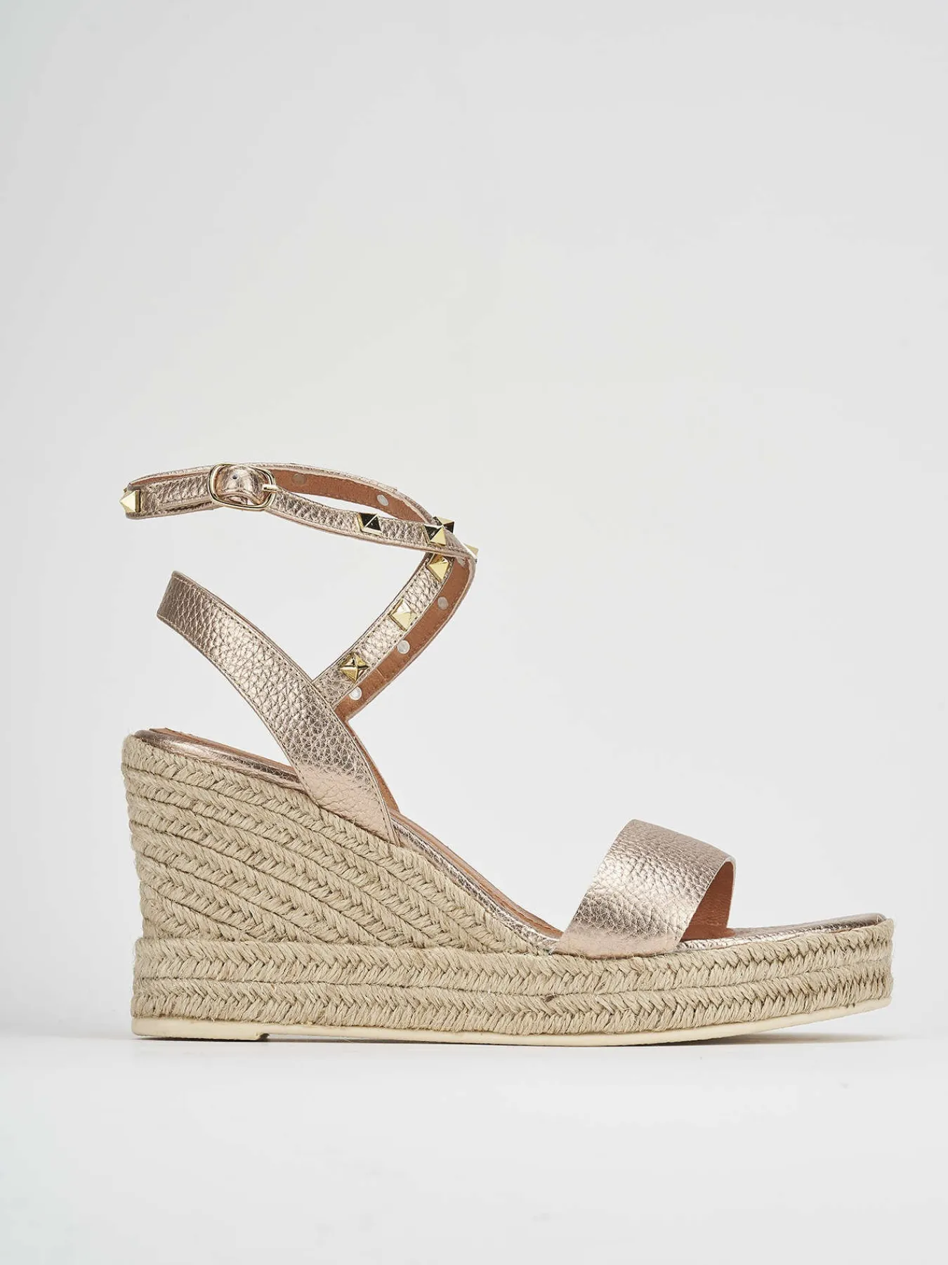 New Sandalo zeppa 9 cm pelle Donna Sandali Zeppa