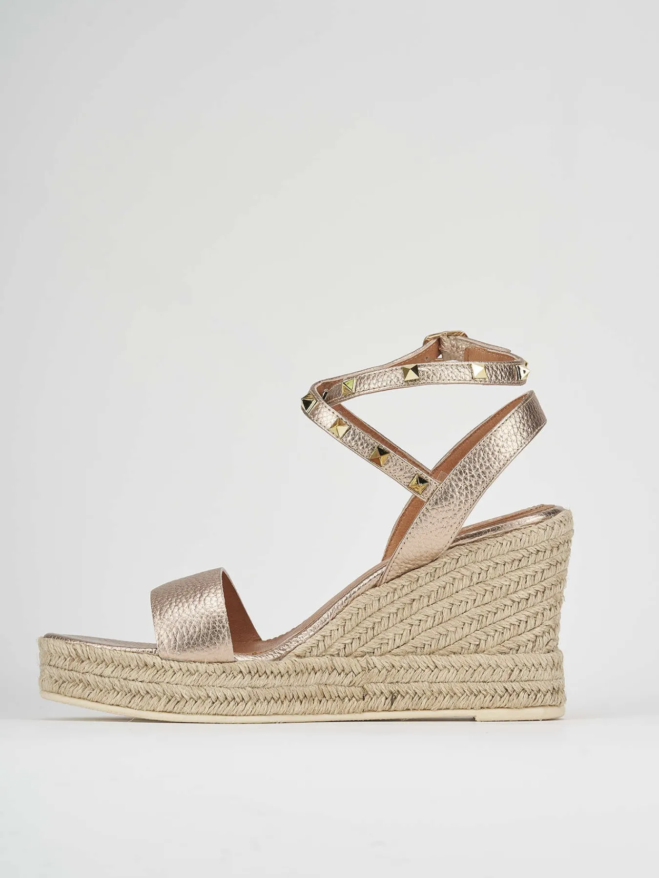 New Sandalo zeppa 9 cm pelle Donna Sandali Zeppa