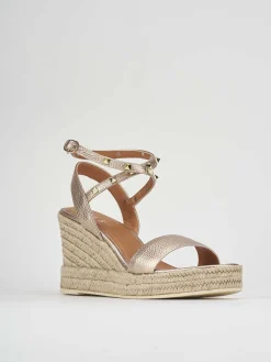 New Sandalo zeppa 9 cm pelle Donna Sandali Zeppa