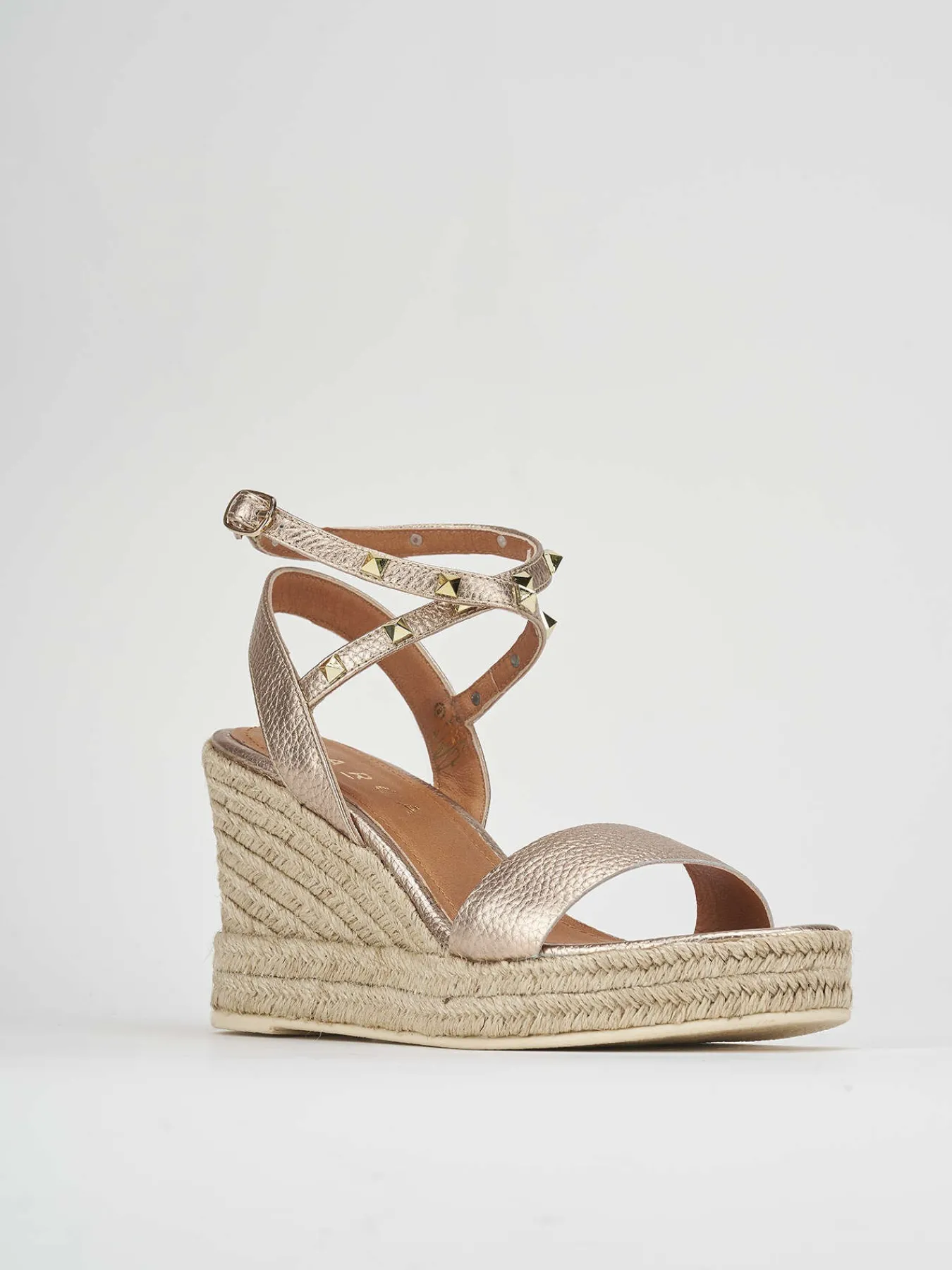 New Sandalo zeppa 9 cm pelle Donna Sandali Zeppa