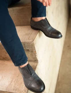 Outlet scarpa no lace tacco 2 cm Uomo Stringate