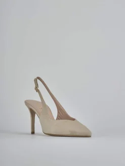 Online Slingback decolte tacco 7 cm camoscio Donna Slingback