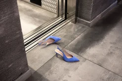 Slingback decolte tacco 7 cm camoscio Donna Slingback