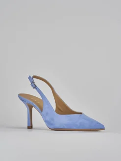 Clearance Slingback decolte tacco 7 cm camoscio Donna Slingback