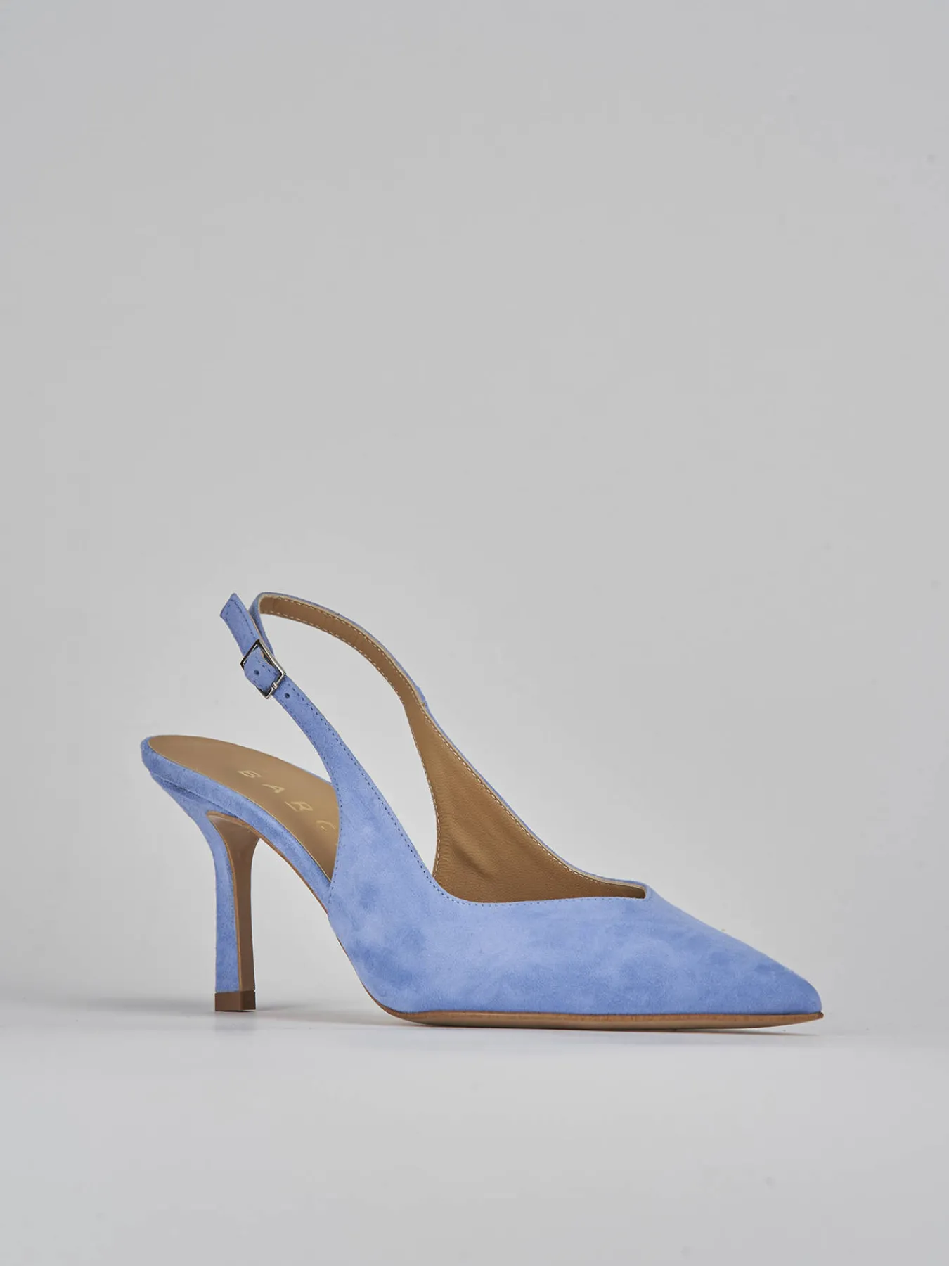 Clearance Slingback decolte tacco 7 cm camoscio Donna Slingback