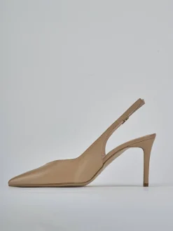 Slingback decolte tacco 7 cm pelle Donna Slingback
