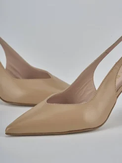 Slingback decolte tacco 7 cm pelle Donna Slingback