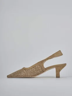 Outlet Slingback tacco 6cm camoscio Donna Slingback