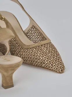 Outlet Slingback tacco 6cm camoscio Donna Slingback