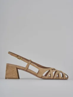Sale Slingback tacco 6cm camoscio Donna Slingback