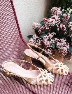 Sale Slingback tacco 6cm camoscio Donna Slingback