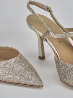 Online Slingback tacco 7cm glitter Donna Slingback
