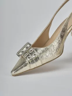 Outlet Slingback tacco 7cm laminato Donna Slingback