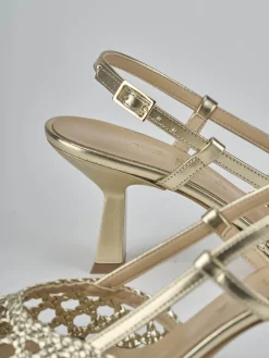 Discount Slingback tacco 7cm laminato Donna Slingback