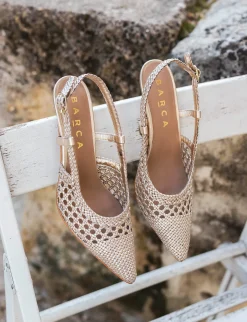 New Slingback tacco 7cm laminato Donna Slingback