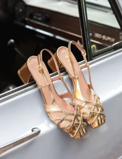 Online Slingback tacco 6cm laminato Donna Slingback