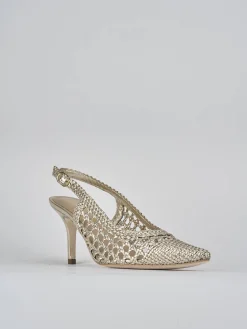 Clearance Slingback tacco 7cm pelle Donna Slingback