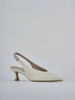 Clearance Slingback tacco 5cm pelle Donna Slingback