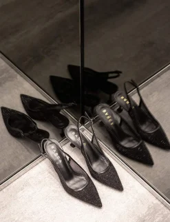 Hot Slingback tacco 6cm pelle Donna Slingback