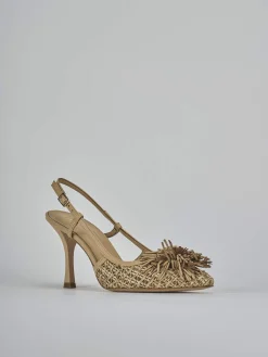 Clearance Slingback tacco 8cm pelle Donna Slingback