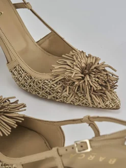 Clearance Slingback tacco 8cm pelle Donna Slingback