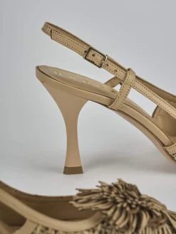 Clearance Slingback tacco 8cm pelle Donna Slingback