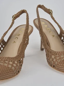 Discount Slingback tacco 7cm pelle Donna Slingback