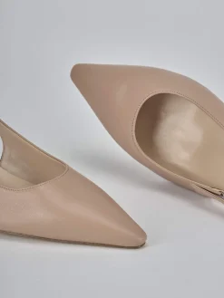 Clearance Slingback tacco 6cm pelle Donna Slingback