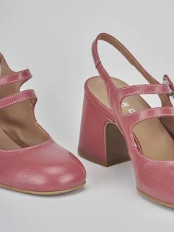 Clearance Slingback tacco 5cm pelle bordo' Donna Slingback