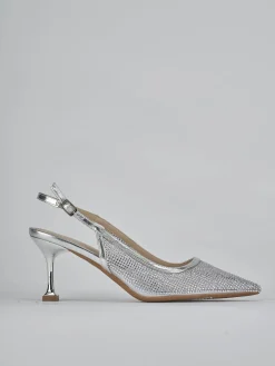 Clearance Slingback tacco 6cm pelle Donna Slingback