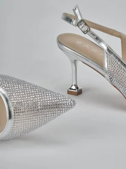 Clearance Slingback tacco 6cm pelle Donna Slingback