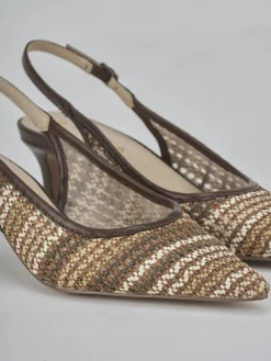 New Slingback tacco 5cm pelle testa Donna Slingback