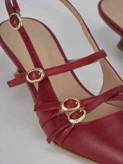 Online Slingback tacco 3cm pelle bordo' Donna Slingback