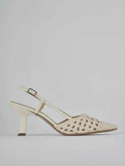 Discount Slingback tacco 7cm pelle Donna Slingback