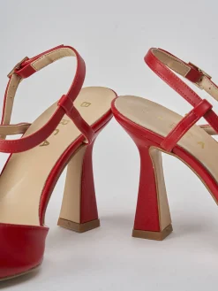 Discount Slingback tacco 9cm pelle Donna Slingback