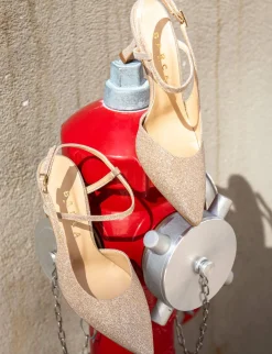 Hot Slingback tacco 7cm pelle Donna Slingback