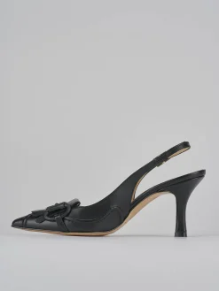 Clearance Slingback tacco 7cm pelle Donna Slingback