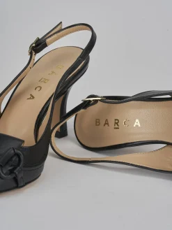 Clearance Slingback tacco 7cm pelle Donna Slingback
