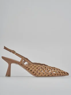 Outlet Slingback tacco 7cm pelle Donna Slingback