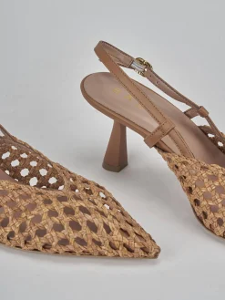 Outlet Slingback tacco 7cm pelle Donna Slingback